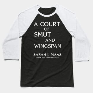 ACOTAR A Court of Smut and Wingspan White Purple Baseball T-Shirt